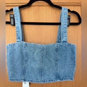 WeWoreWhat denim bustier, size XS